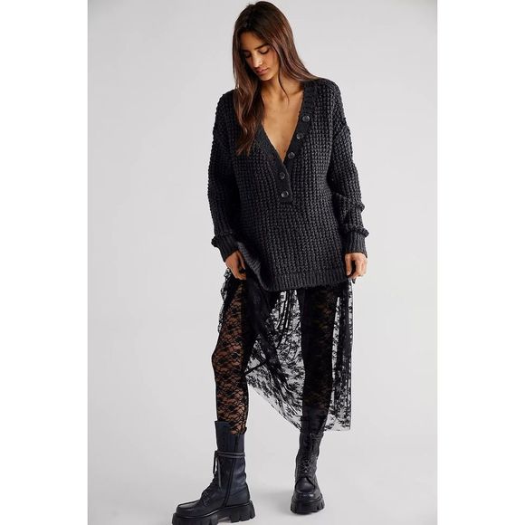 Free People Whistle Thermal Henely Size M - Picture 1 of 6